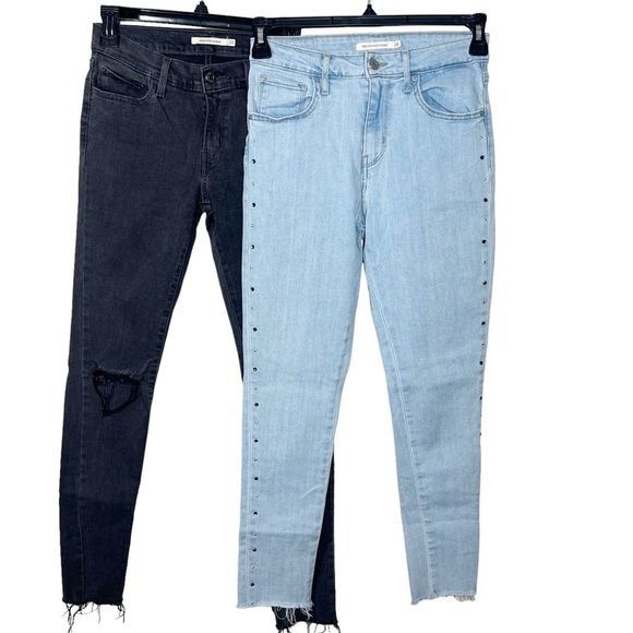Levi’s Womens Lot of 2 Skinny High Rise Stretch Denim Jeans Size 28 - Picture 1 of 15